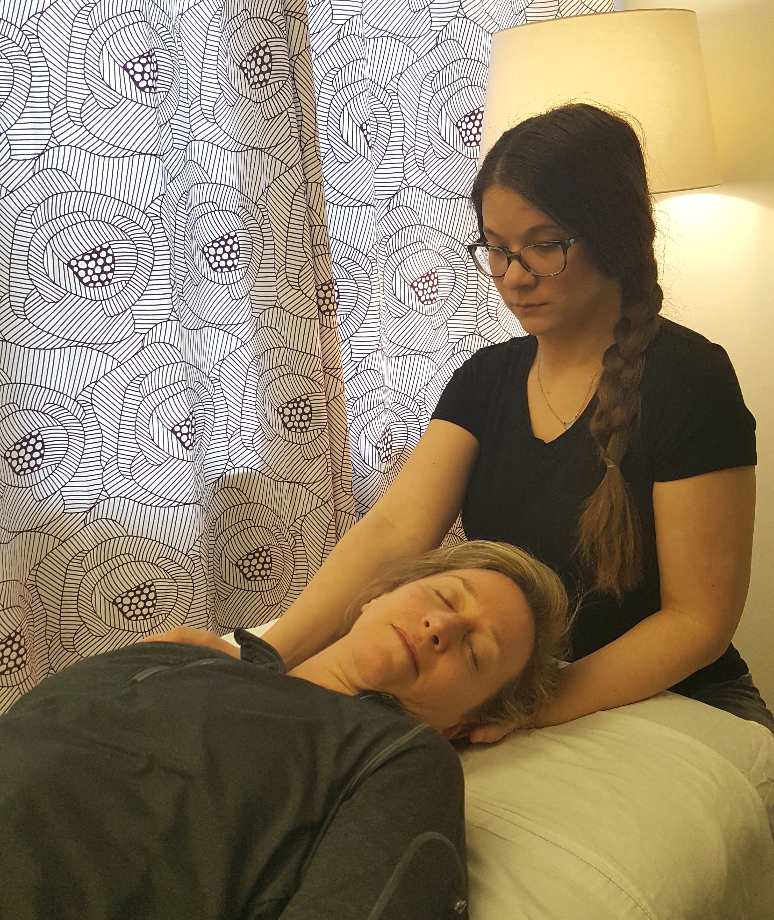 amanda working on client | Palmgren Acupuncture